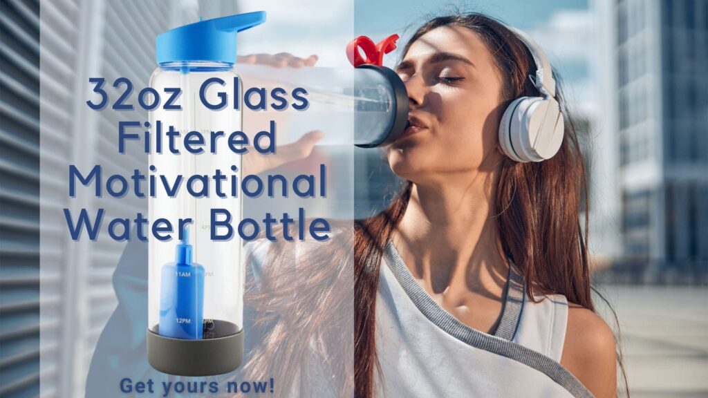 Clearly filtered glass bottle